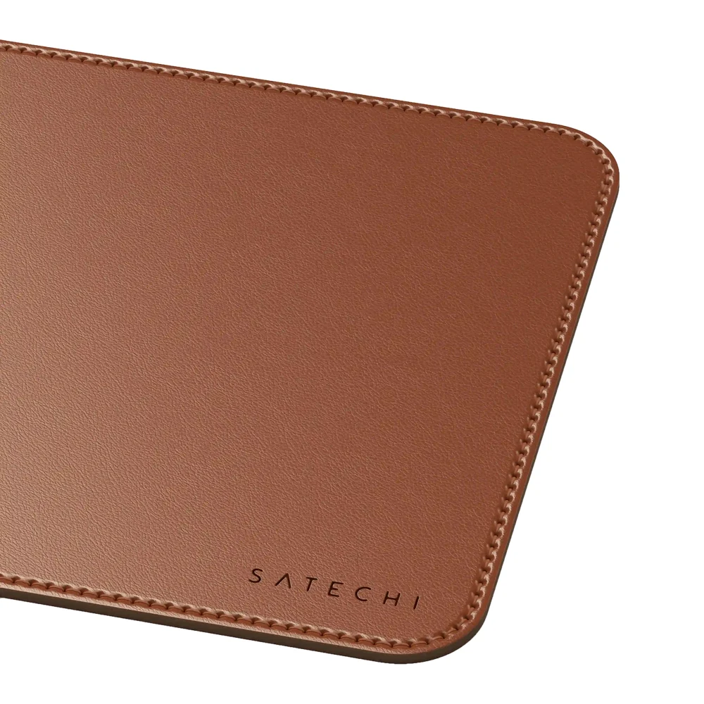 Mauspad aus veganem Leder für den Schreibtisch, Satechi Premium Mouse Pad, Braun - Image 5