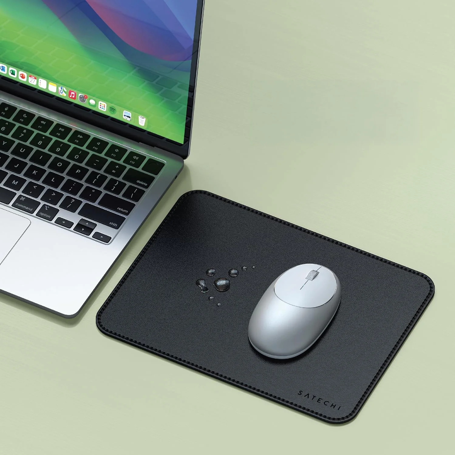 Mauspad aus veganem Leder für den Schreibtisch, Satechi Premium Mouse Pad, Schwarz - Image 9