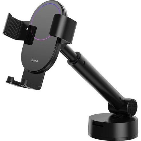 Mechanische Handy-Halterung für Cockpit/Armaturenbrett/Windschutzscheibe, Baseus Simplism Gravity Car Mount Holder, Schwarz - Image 3