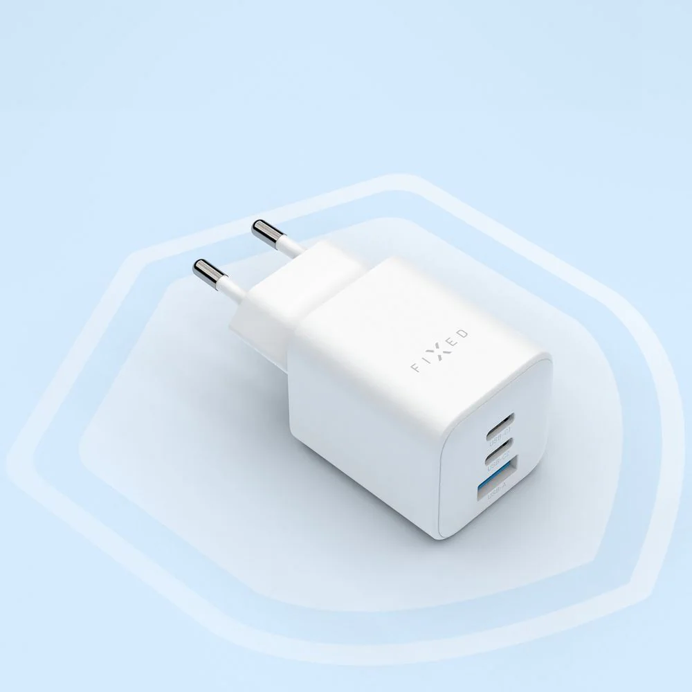 Netzladegerät GaN 1x USB-A 2x USB-C PD 3.0, 65W, QC 4.0, AFC, FCP, SCP, Kompakt, Fixed Mini PD 65 GaN Charger, Weiß - Image 5