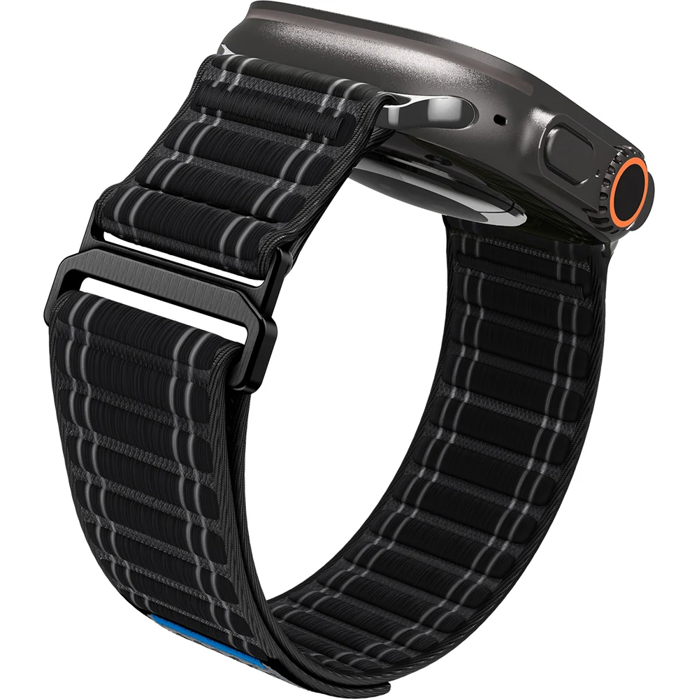 Nylon Armband für Apple Watch 49/46/45/44 mm, Spigen WBF0, Schwarz - Image 3