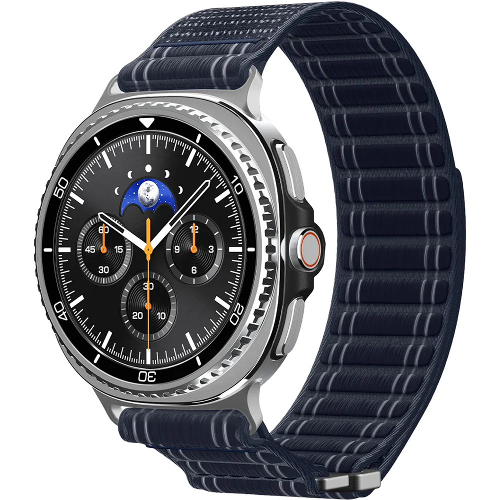 Nylon Armband für Galaxy Watch 8 / 8 Classic, Spigen WBF0, Dunkelblau - Image 2