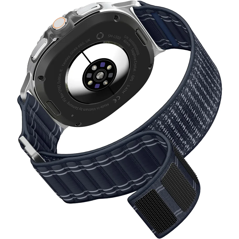 Nylon Armband für Galaxy Watch 8 / 8 Classic, Spigen WBF0, Dunkelblau - Image 5