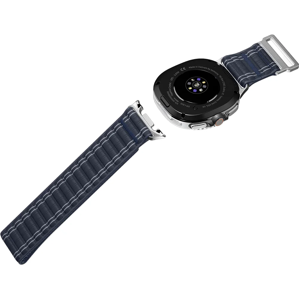 Nylon Armband für Galaxy Watch 8 / 8 Classic, Spigen WBF0, Dunkelblau - Image 7