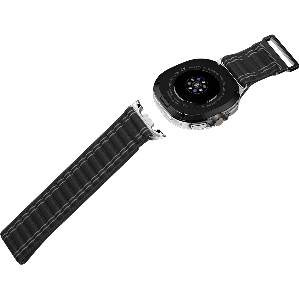 Nylon Armband für Galaxy Watch 8 / 8 Classic, Spigen WBF0, Schwarz - Image 7