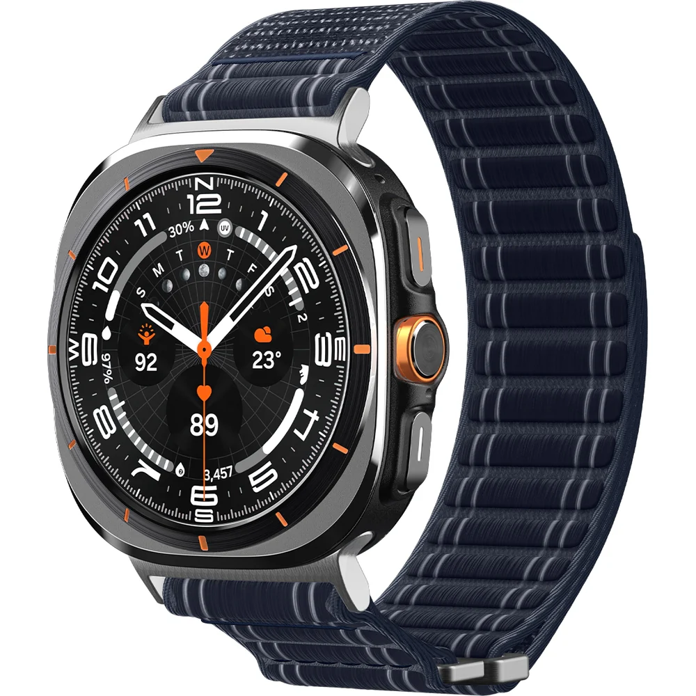 Nylon Armband für Galaxy Watch Ultra 2 / 1, Spigen WBF0, Dunkelblau - Image 2