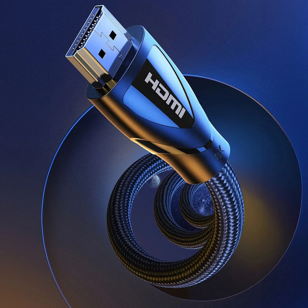 Nylon Kabel Ugreen HD140 HDMI 2.1, 8K / 60Hz, 1 m, Schwarz - Image 2