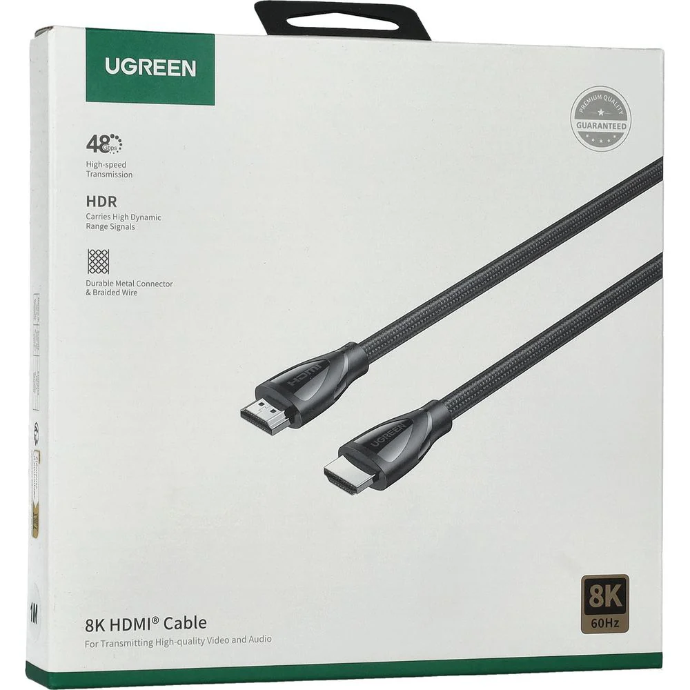 Nylon Kabel Ugreen HD140 HDMI 2.1, 8K / 60Hz, 1 m, Schwarz - Image 9