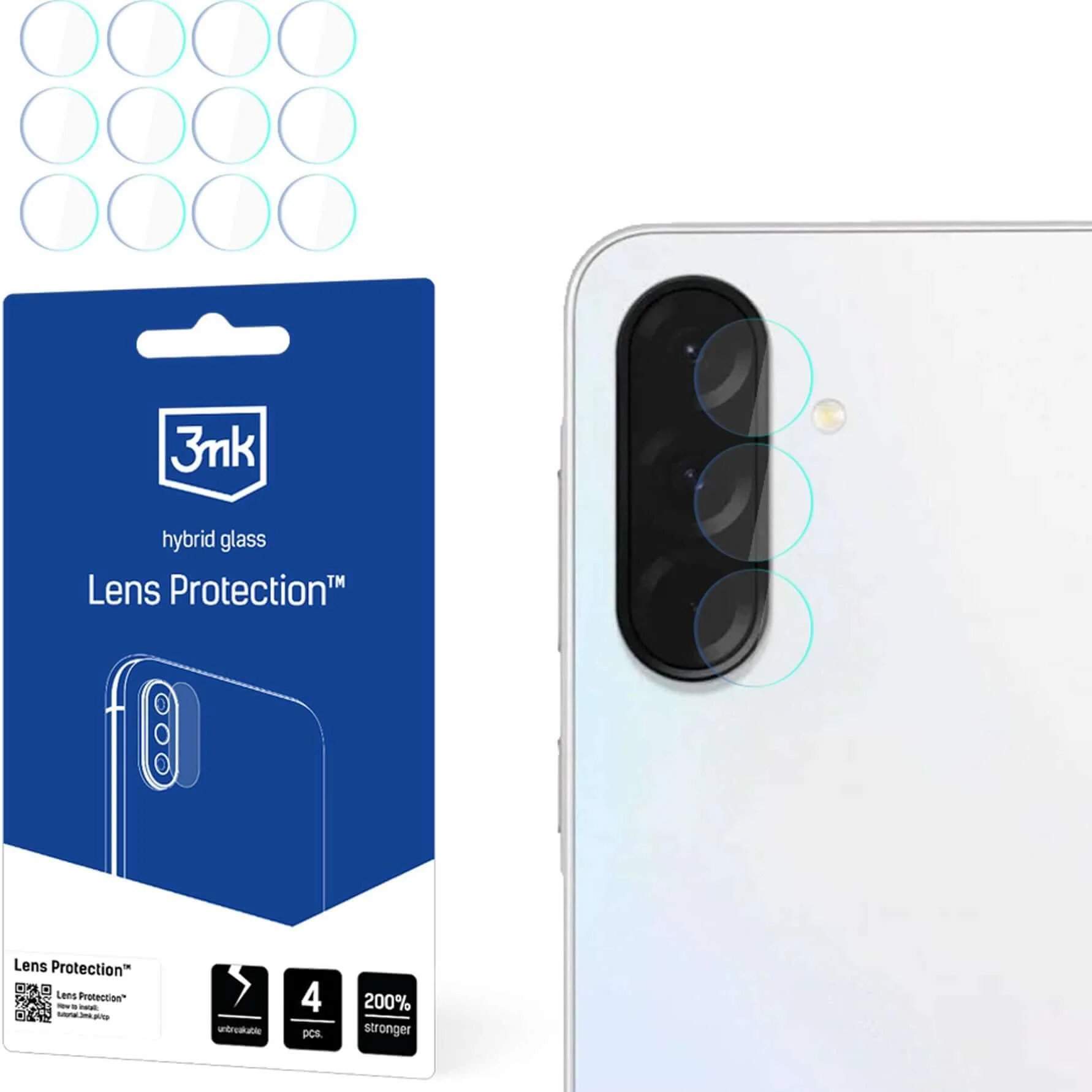 Objektivschutz für Galaxy A36 5G, 3mk Lens Protection, 4 Sätze