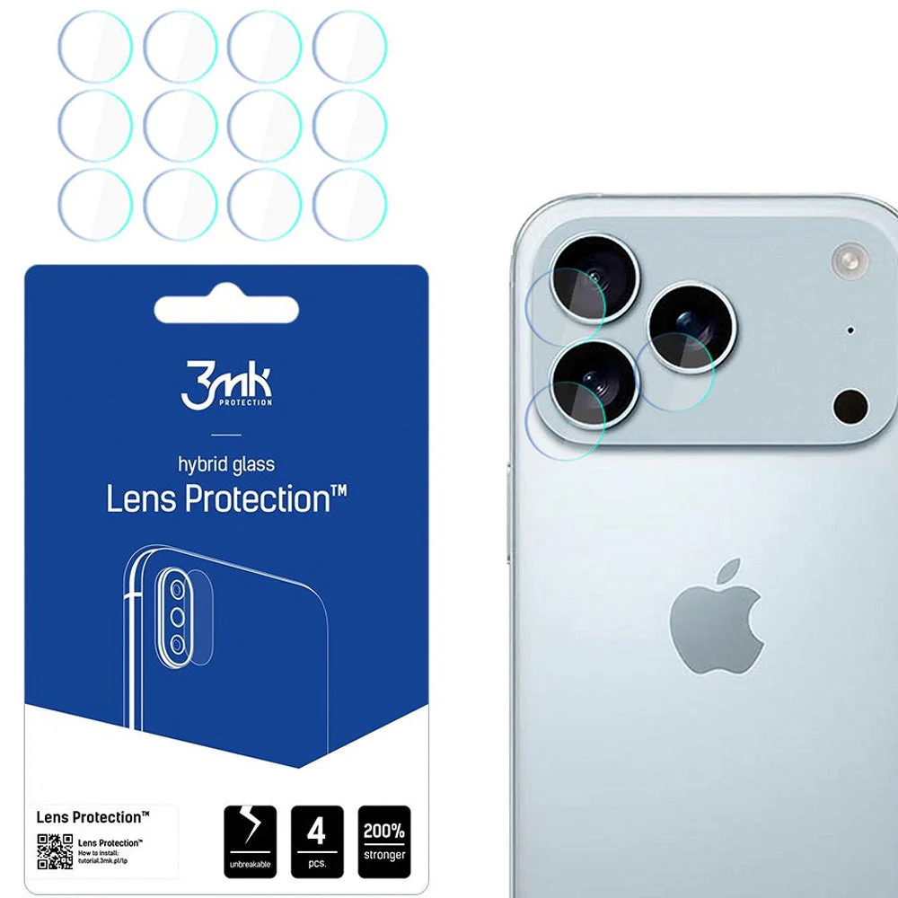 Objektivschutz für iPhone 17 Pro, 3mk Lens Protection, 4 Sätze - Image 2