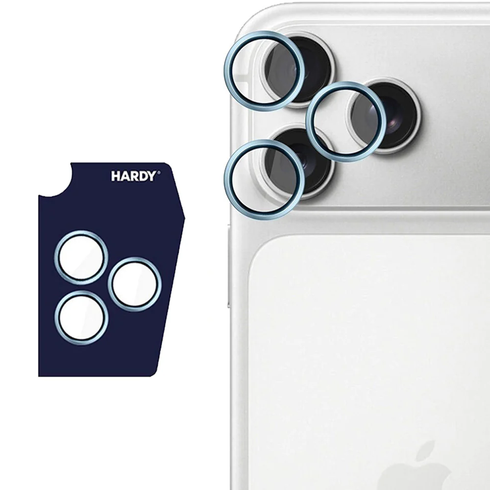 Objektivschutz für iPhone 17 Pro Max / 17 Pro, 3mk HARDY Lens Protection Pro, 1 Set, Blau