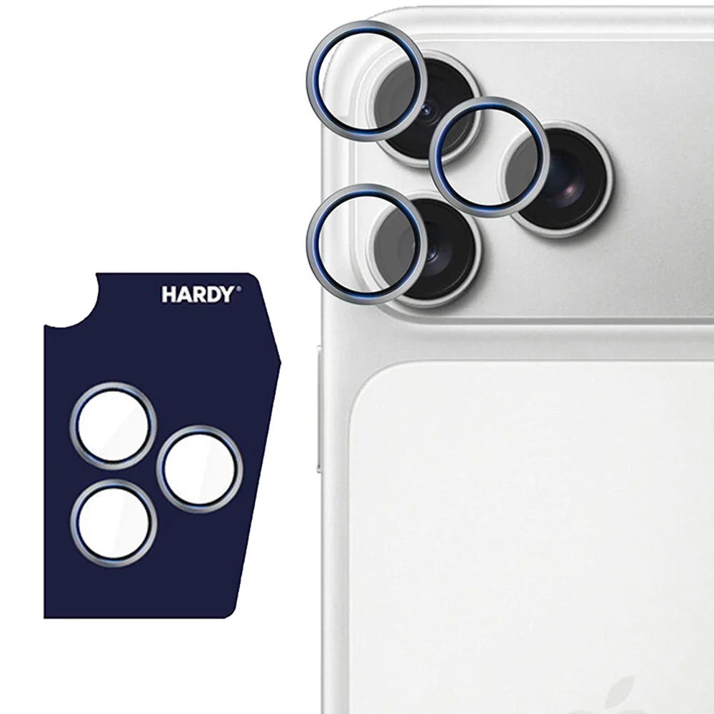 Objektivschutz für iPhone 17 Pro Max / 17 Pro, 3mk HARDY Lens Protection Pro, 1 Set, Grau