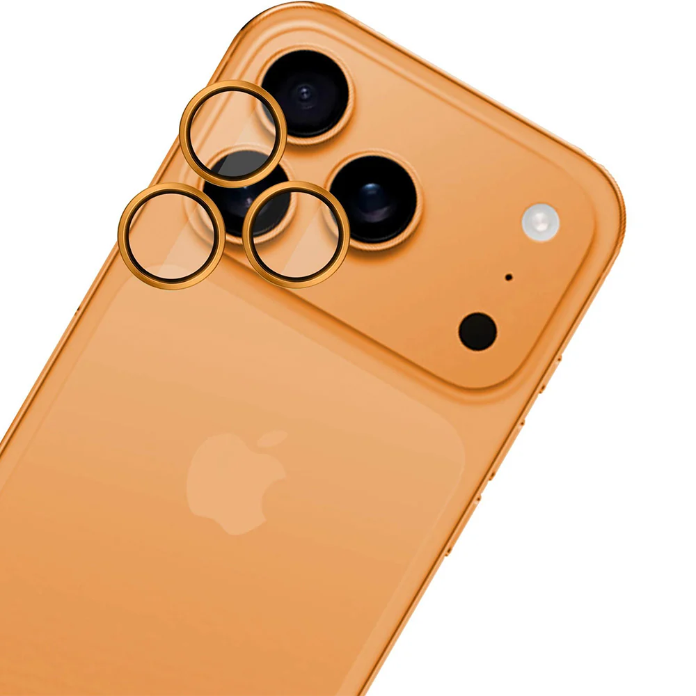 Objektivschutz für iPhone 17 Pro Max / 17 Pro, 3mk HARDY Lens Protection Pro, 1 Set, Orange - Image 6