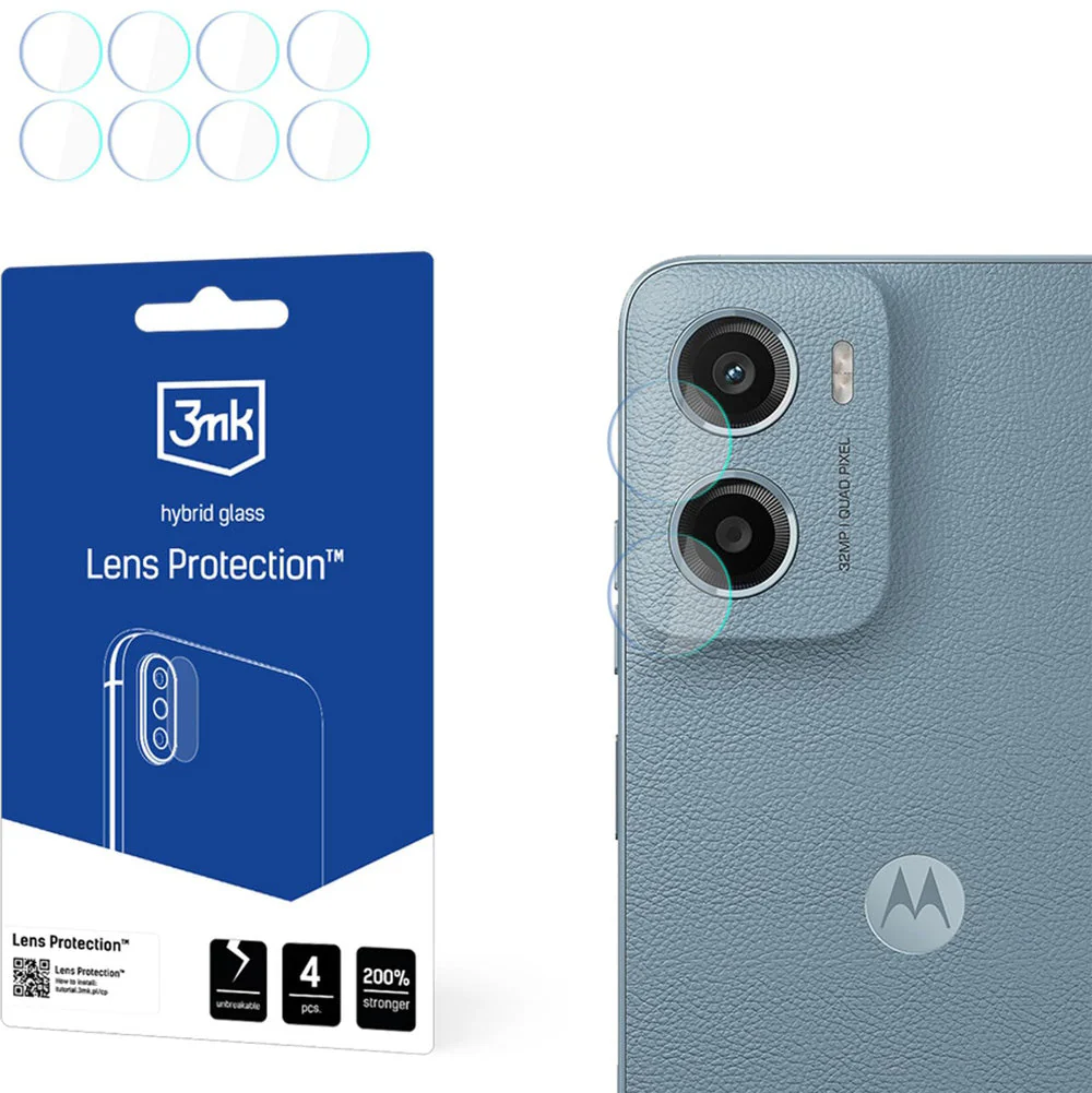 Objektivschutz für Motorola Moto E15, 3mk Lens Protection, 4 Sätze