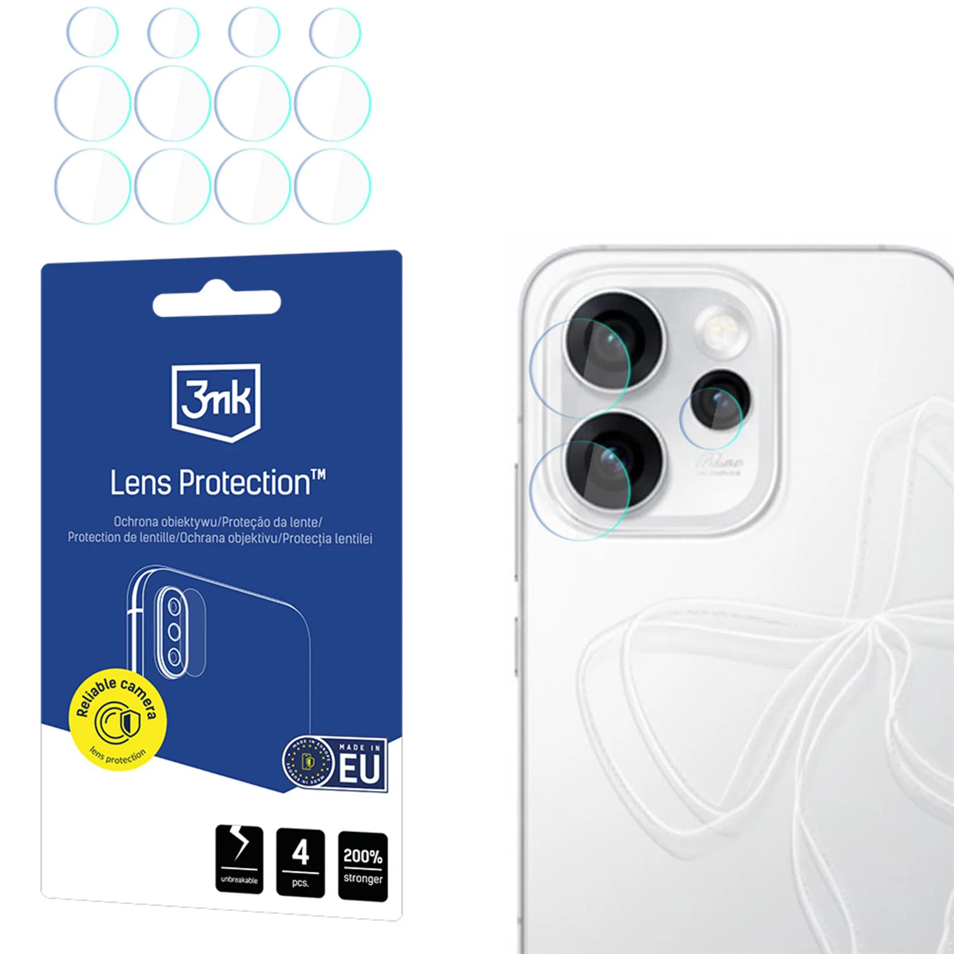 Objektivschutz für Oppo Reno 15 Pro, 3mk Lens Protection, 4 Sätze - Image 3