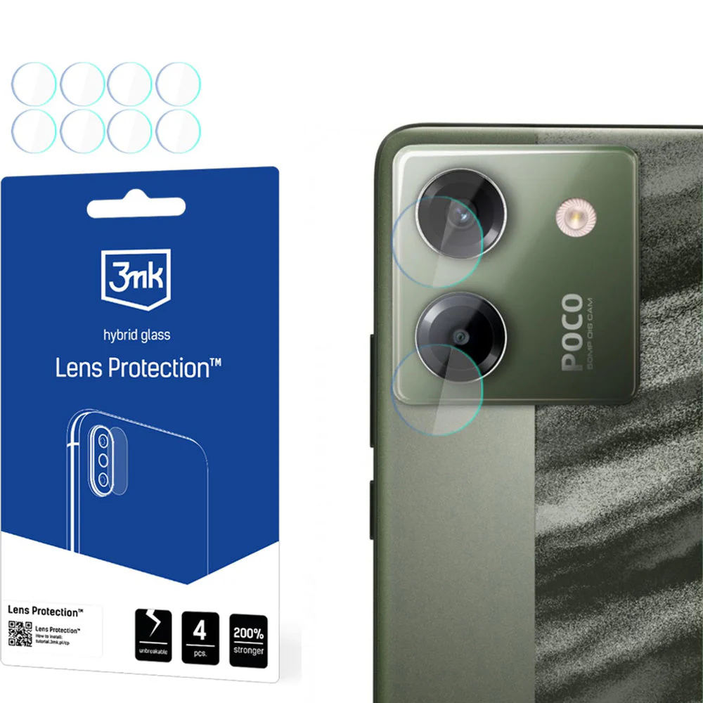 Objektivschutz für POCO M7 Pro 5G, 3mk Lens Protection, 4 Sätze