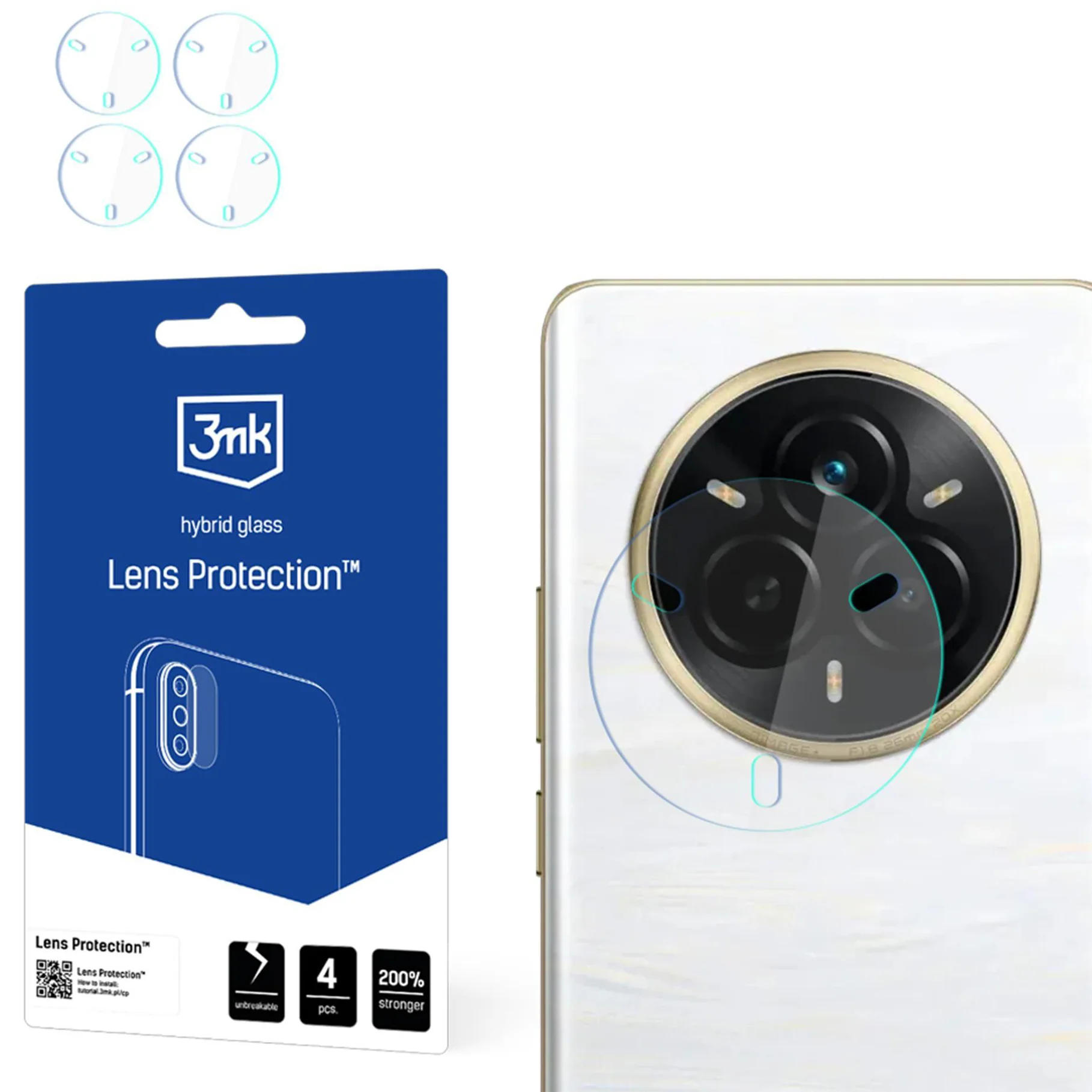 Objektivschutz für Realme 14 Pro, 3mk Lens Protection, 4 Sätze