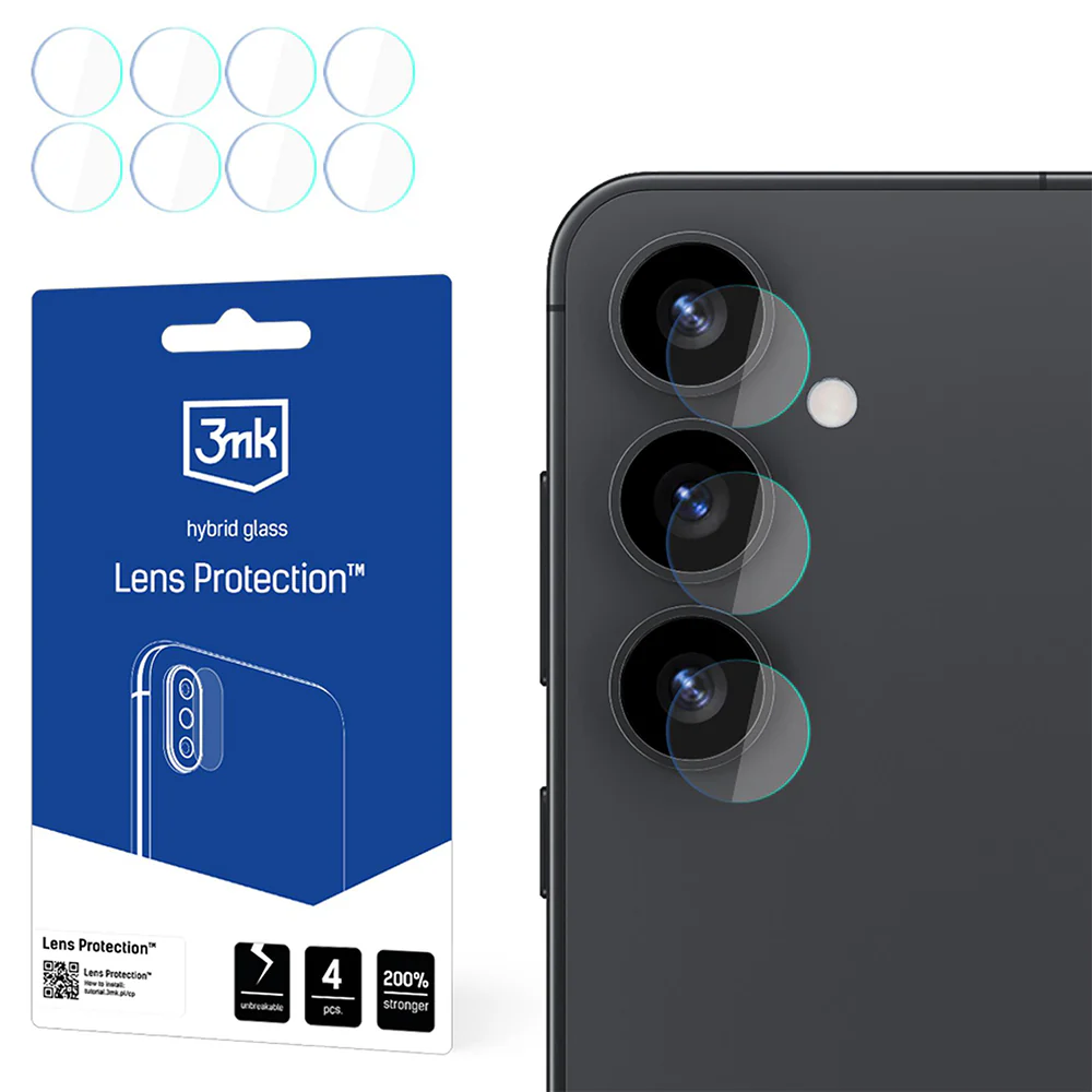 Objektivschutz für Samsung Galaxy S25 Plus, 3mk Lens Protection, 4 Sätze - Image 2