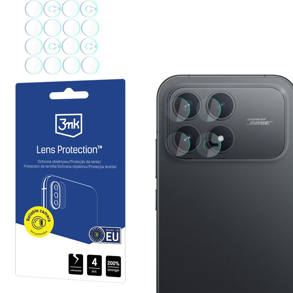 Objektivschutz für Xiaomi POCO F8 Ultra, 3mk Lens Protection, 4 Sätze