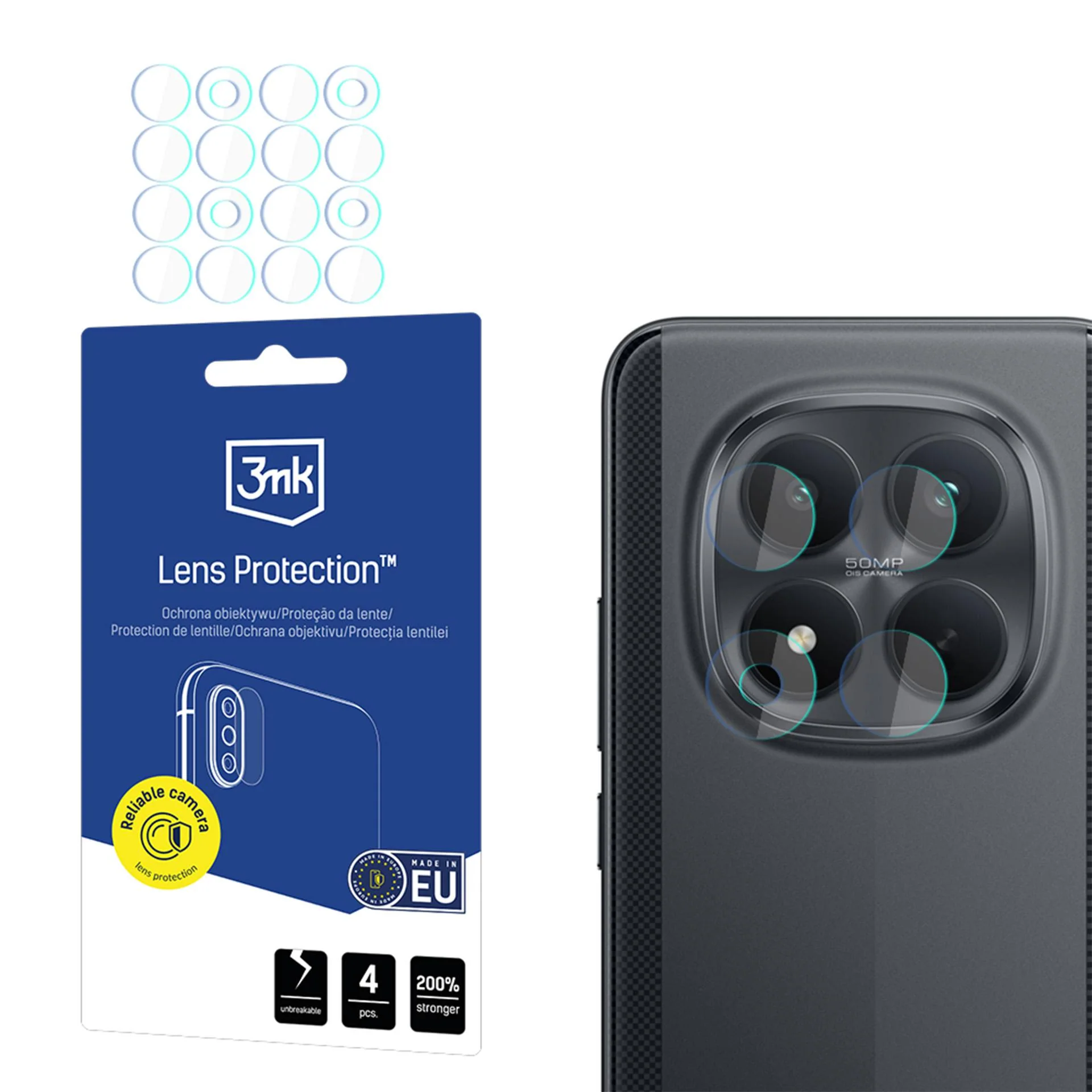 Objektivschutz für Xiaomi POCO M8 Pro 5G, 3mk Lens Protection, 4 Sätze