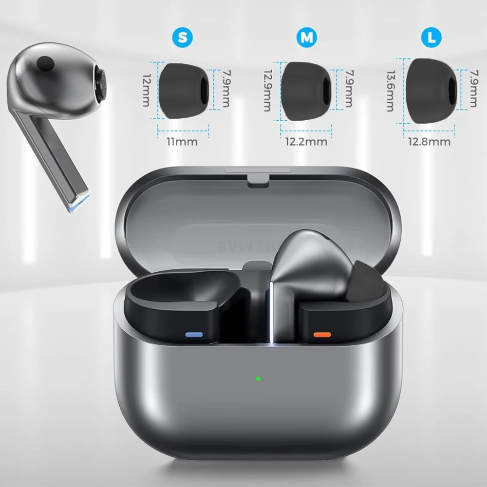 Ohrstöpsel für Kopfhörer für Galaxy Buds 3 Pro, Tech-Protect Ear Tips 3er-Pack, Dunkelgrau - Image 3