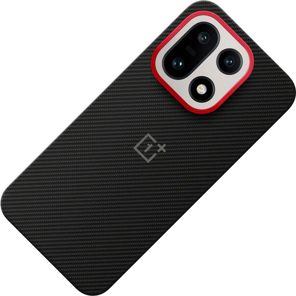 Original-Handyhülle für OnePlus 15, OnePlus Aramid Fiber Magnetic Case, Schwarz-Rot - Image 5