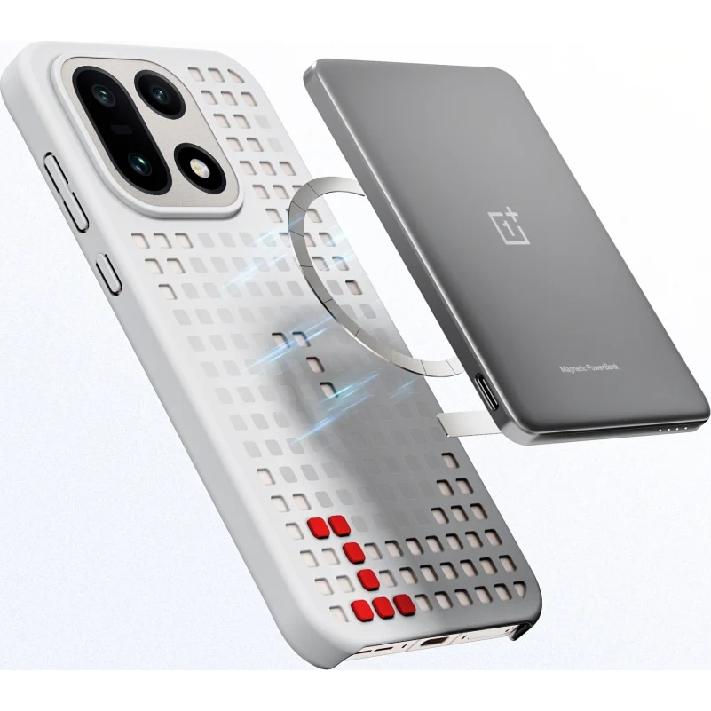 Original-Handyhülle für OnePlus 15, OnePlus Hole-Pattern Magnetic Case, Grau - Image 2