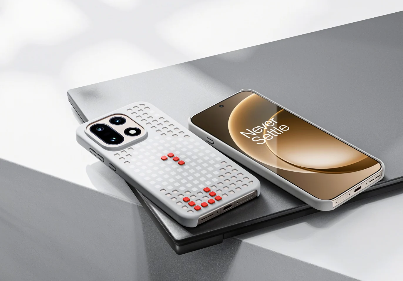 Original-Handyhülle für OnePlus 15, OnePlus Hole-Pattern Magnetic Case, Grau - Image 9