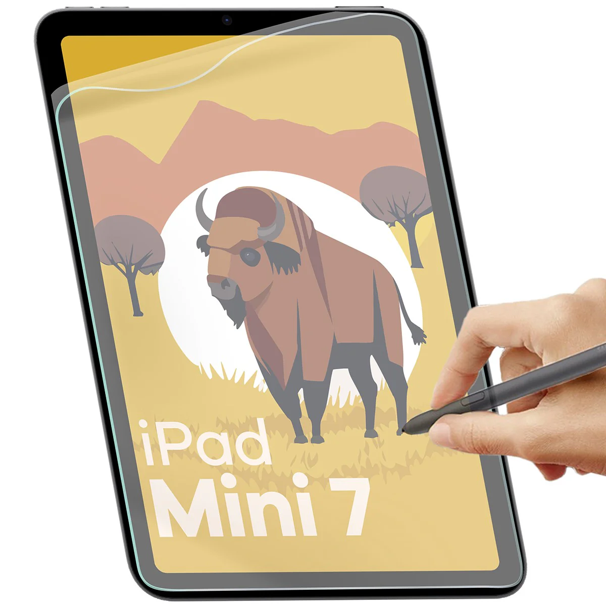 Papierimitationsfolie für iPad Mini 7 gen. 2024 / iPad Mini 6 gen. 2021, Bizon Film Tab Papirus Duo, 2 Stück - Image 5