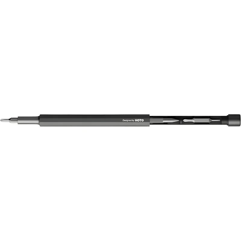 Präzisionsschraubendreher, Taschenformat, 5 in 1 mit Kugelschreiberfunktion, HOTO QWLSD013, Schwarz - Image 2