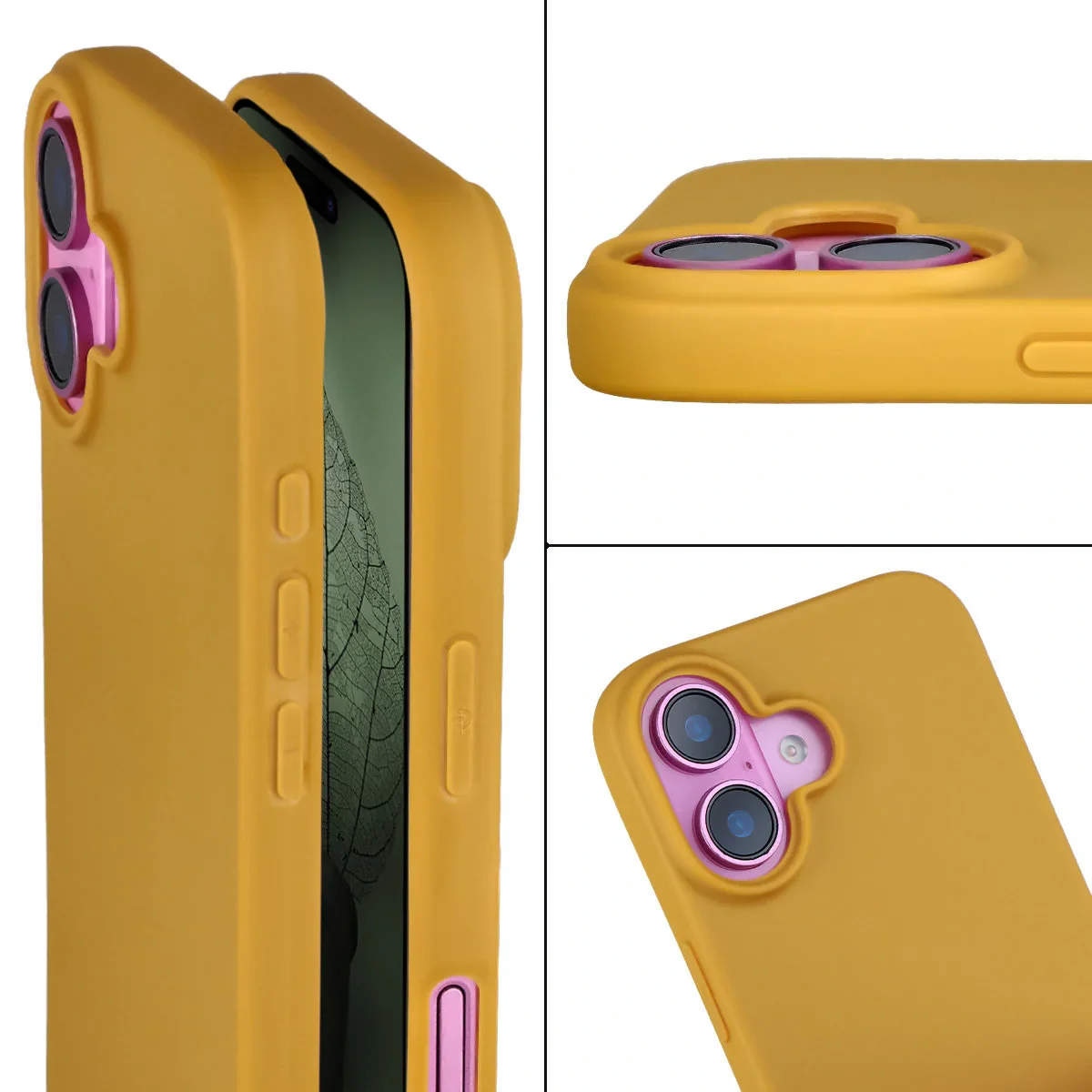 Recycelte Handyhülle Bizon ReLeaf für iPhone 16, Dunkelgelb - Image 5