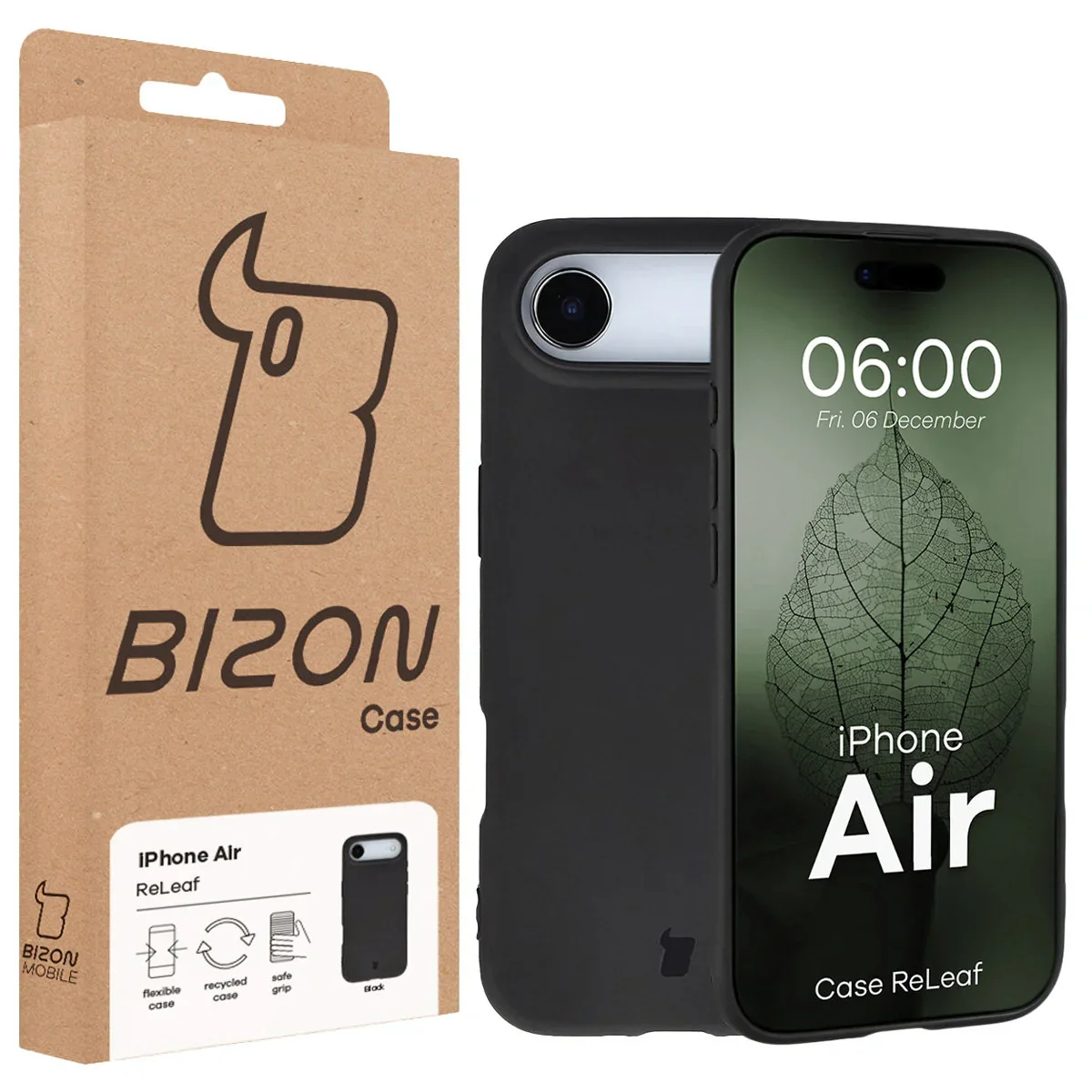 Recycelte Handyhülle Bizon ReLeaf für iPhone Air, Schwarz - Image 6