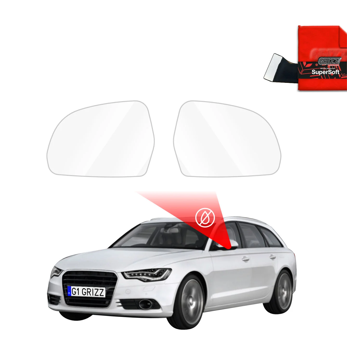 Regenschutzfolie Grizz Protector für Außenspiegel - Audi A6 C7 Avant (2011-2014)
