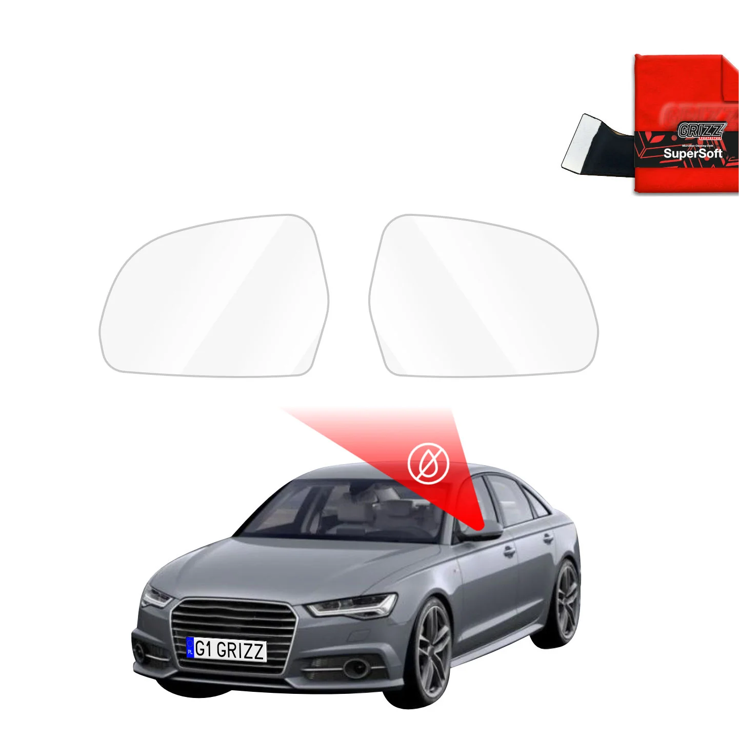 Regenschutzfolie Grizz Protector für Außenspiegel - Audi A6 C7 Sedan (2011-2014)