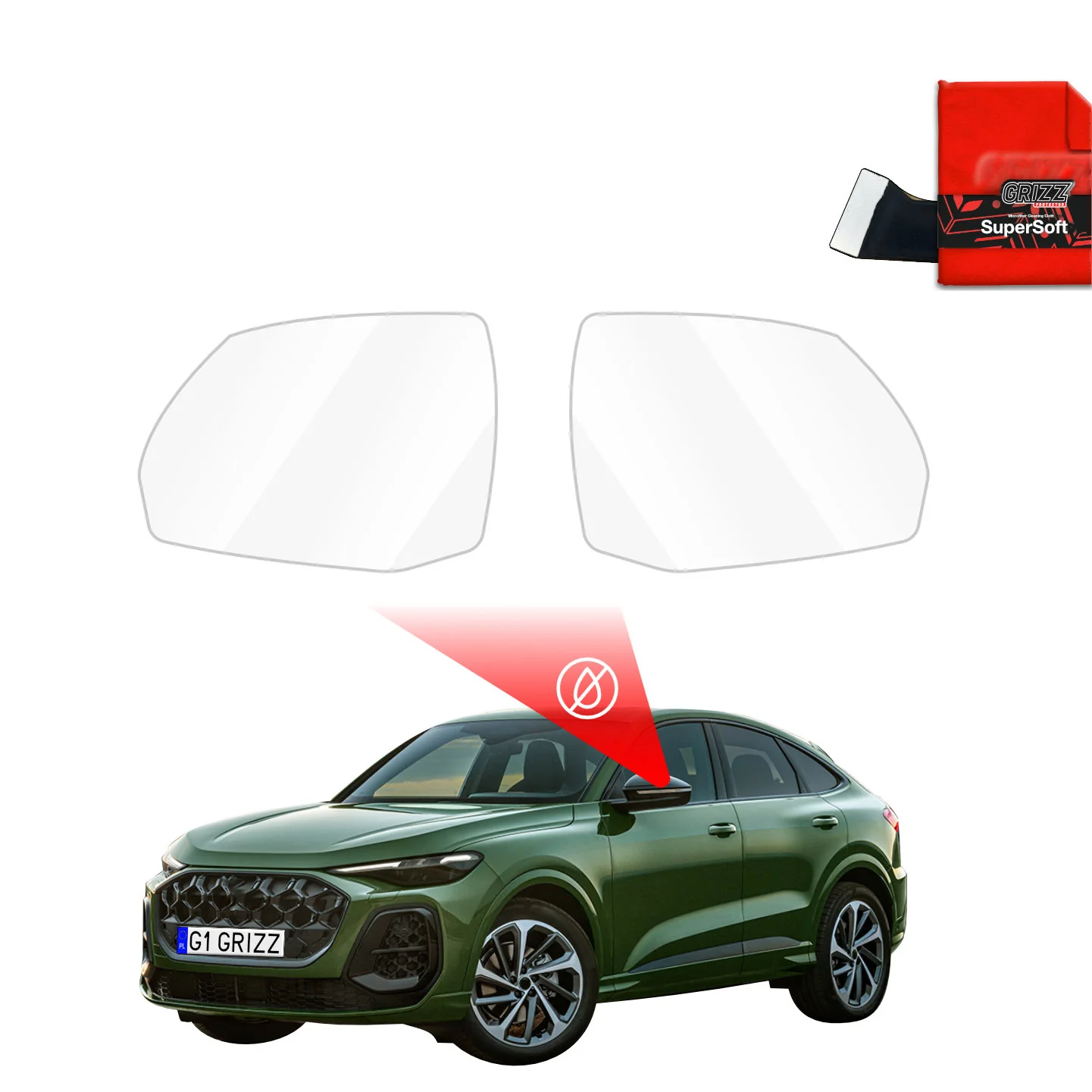 Regenschutzfolie Grizz Protector für Außenspiegel - Audi Q5 Sportback (2020-2025)