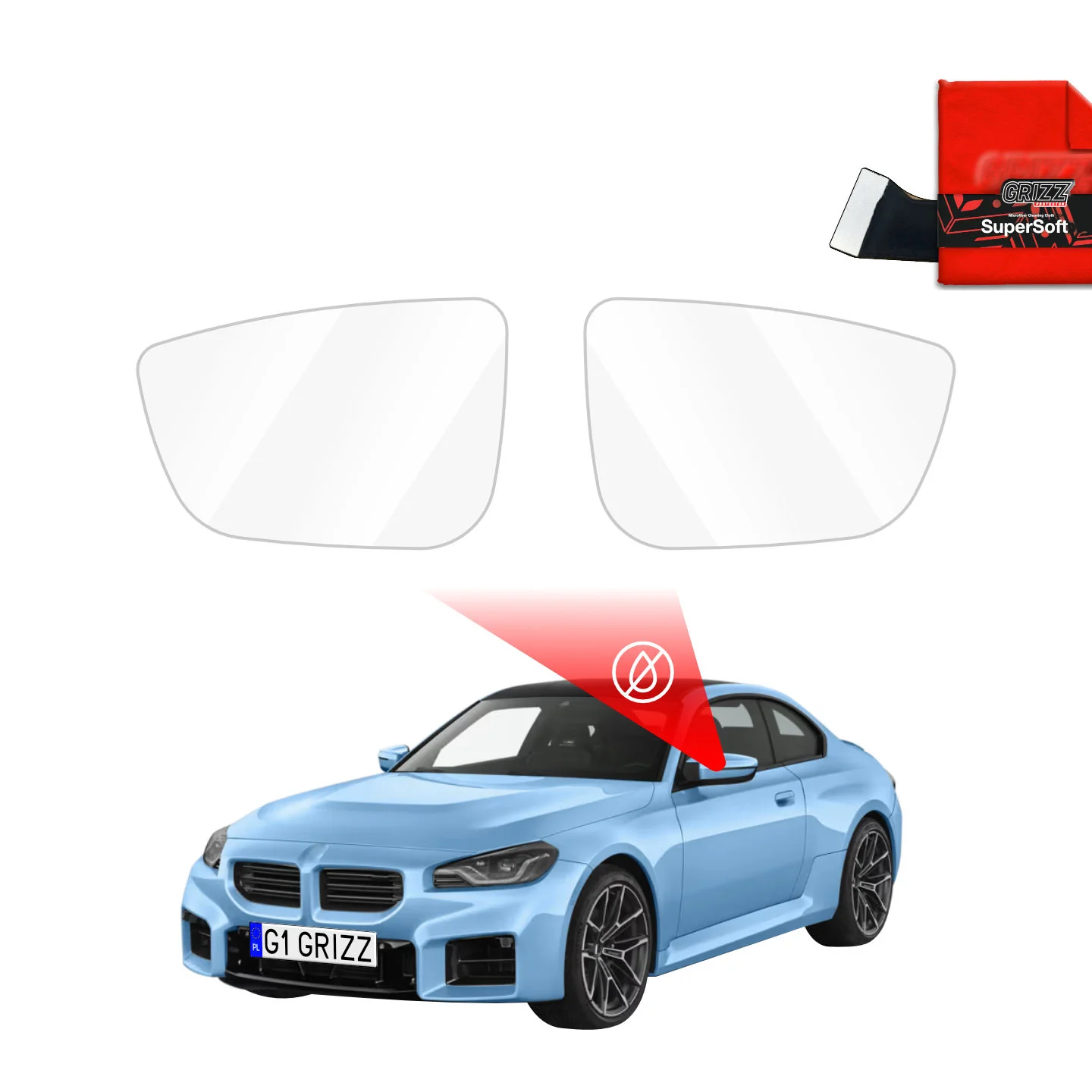Regenschutzfolie Grizz Protector für Außenspiegel - BMW M2 G87 (2022-2025)