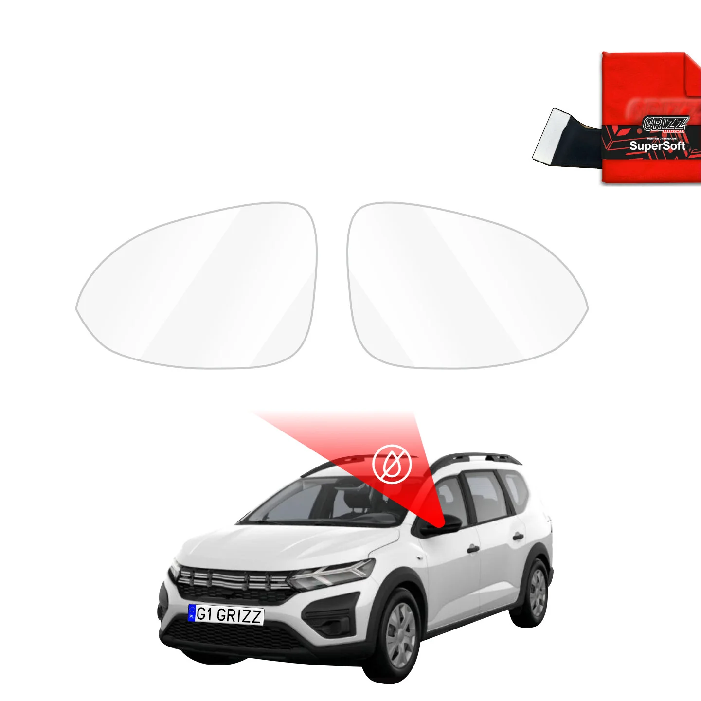 Regenschutzfolie Grizz Protector für Außenspiegel - Dacia Jogger (2022-2025)