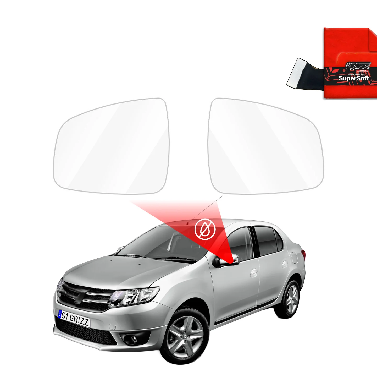 Regenschutzfolie Grizz Protector für Außenspiegel - Dacia Logan (2004-2013)