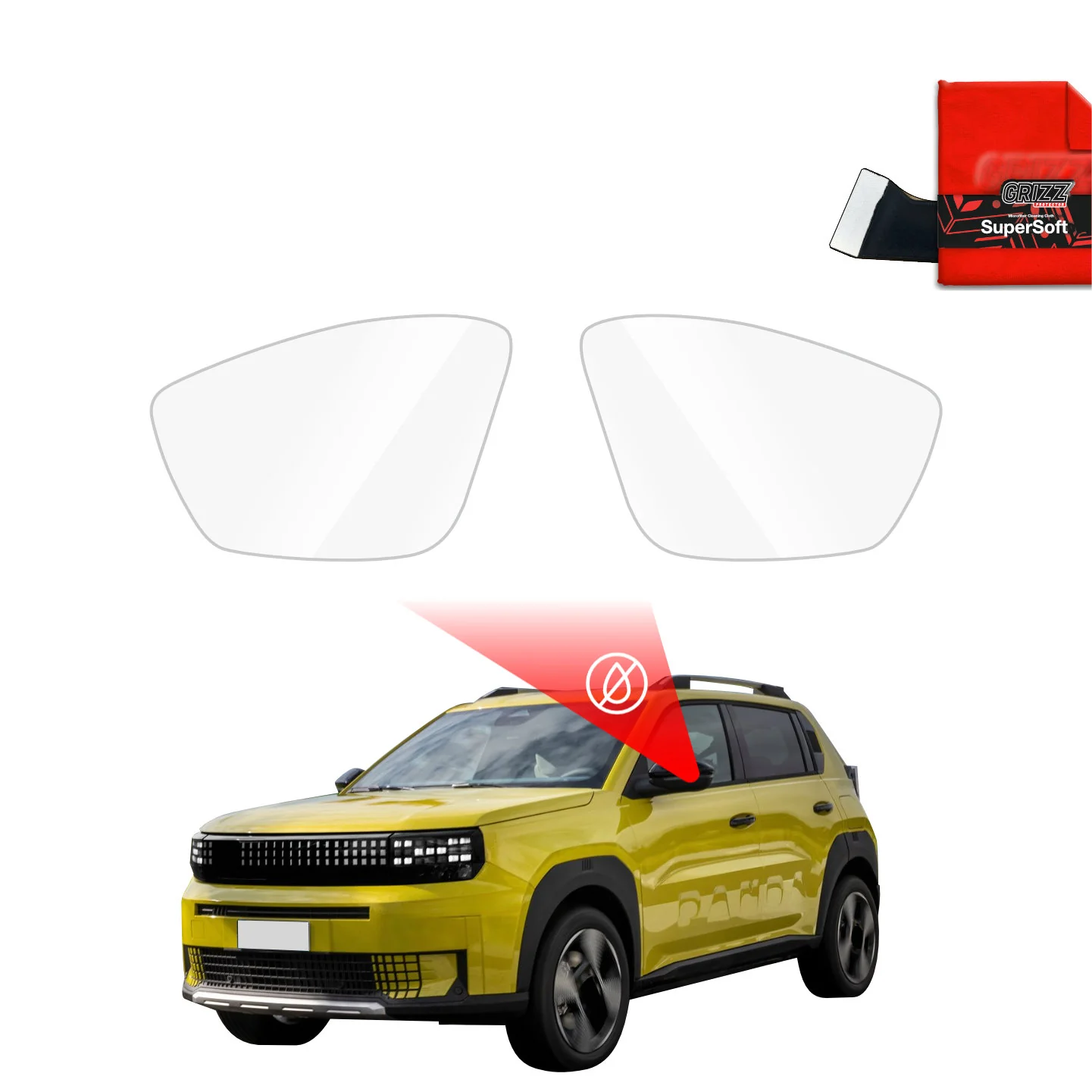 Regenschutzfolie Grizz Protector für Außenspiegel - Fiat Grande Panda (2025)