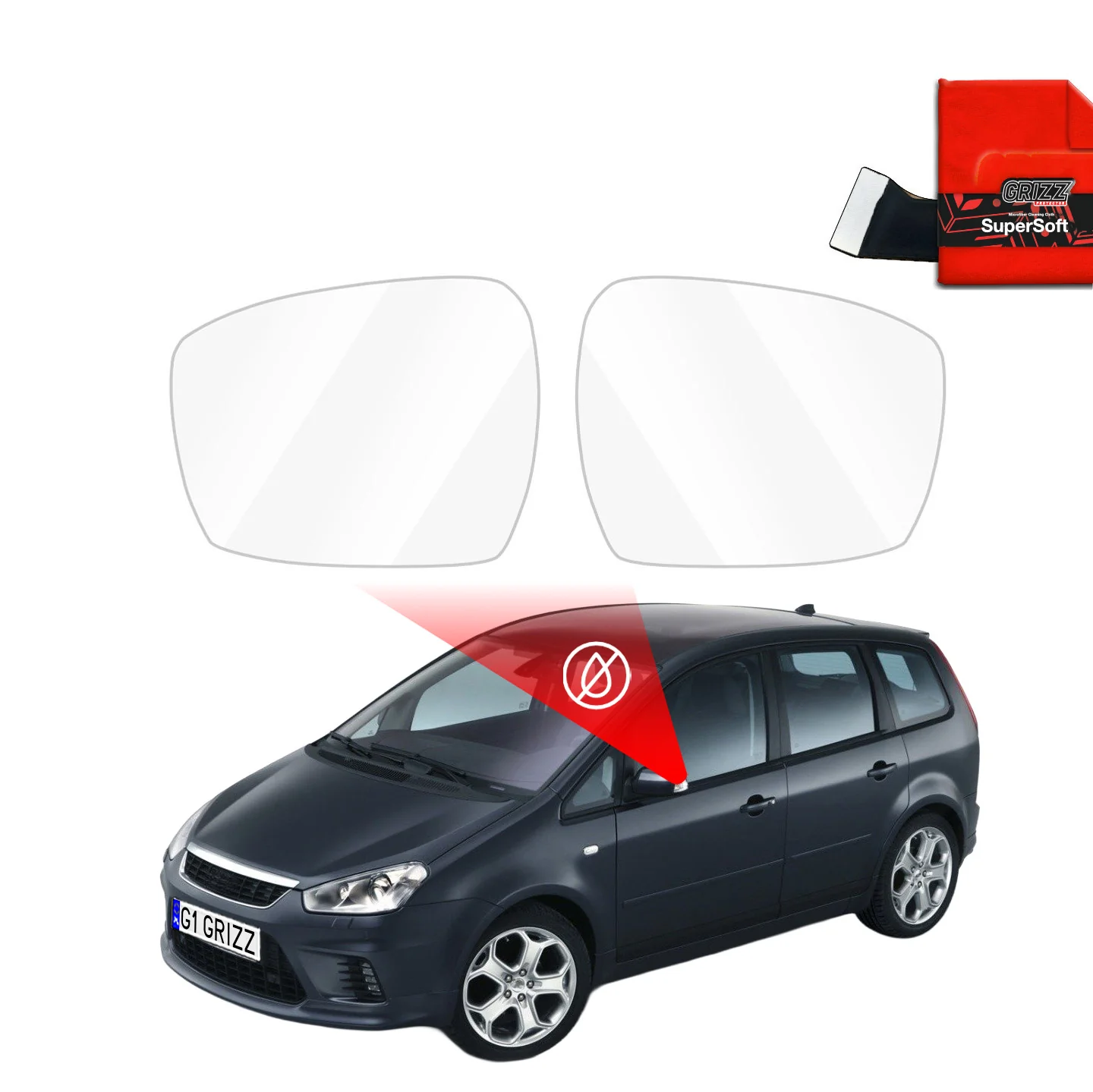 Regenschutzfolie Grizz Protector für Außenspiegel - Ford Focus C-Max (2003-2007)
