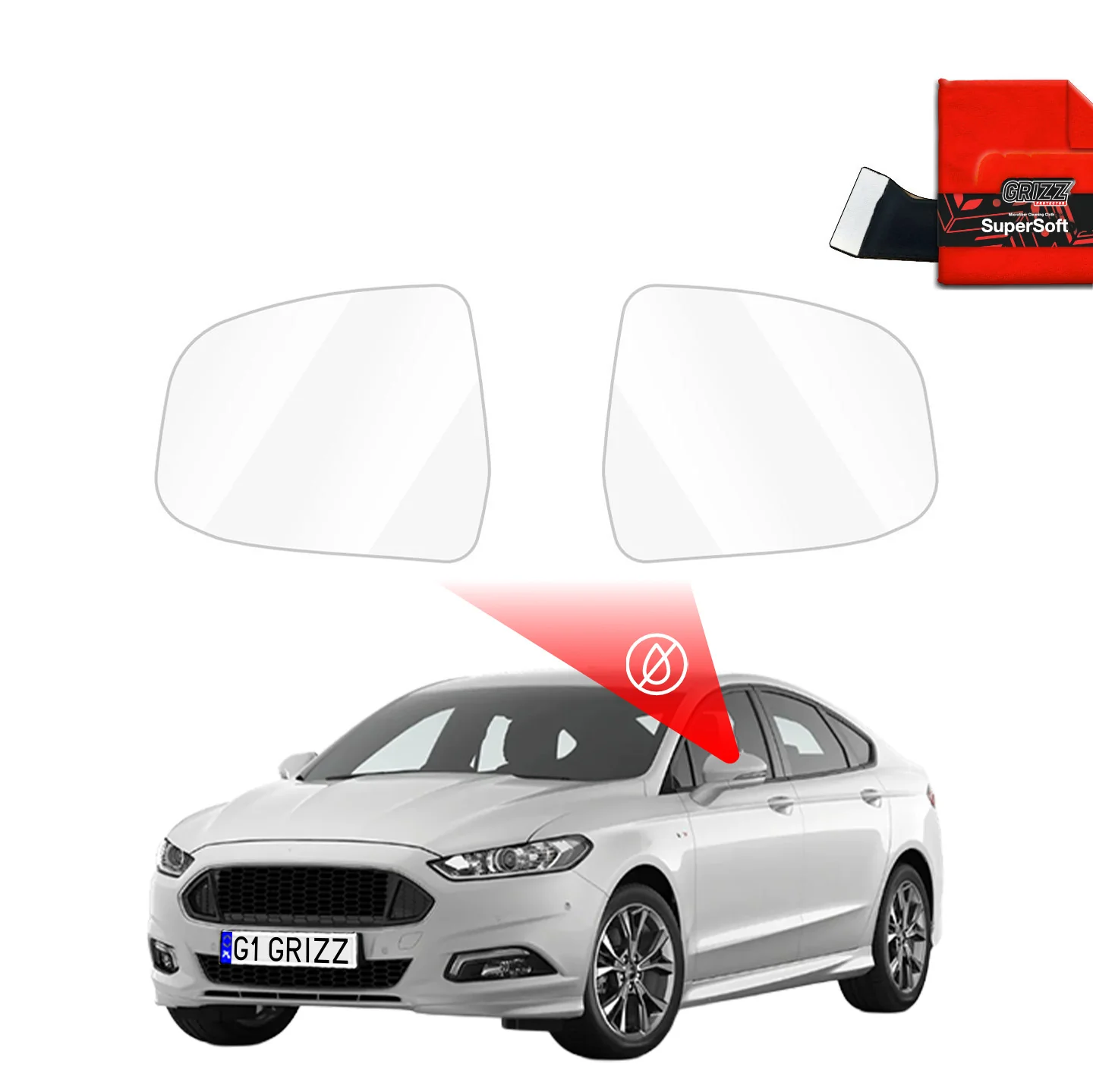 Regenschutzfolie Grizz Protector für Außenspiegel - Ford Mondeo 5 (2014-2019)