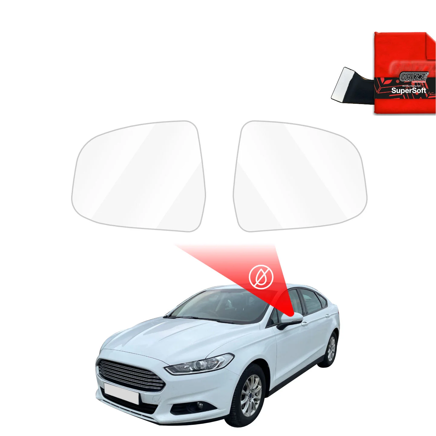 Regenschutzfolie Grizz Protector für Außenspiegel - Ford Mondeo Mk5 Sedan (2014-2019)