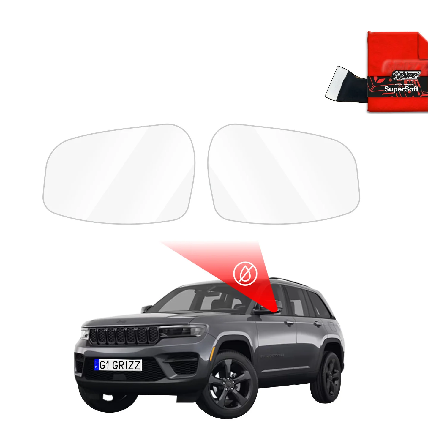 Regenschutzfolie Grizz Protector für Außenspiegel - Jeep Grand Cherokee (2025)