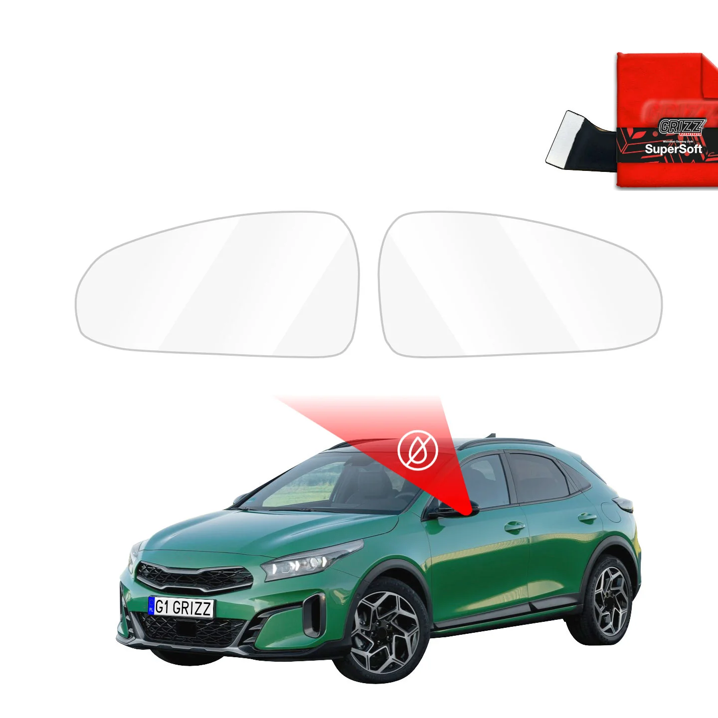 Regenschutzfolie Grizz Protector für Außenspiegel - Kia XCeed (2025)