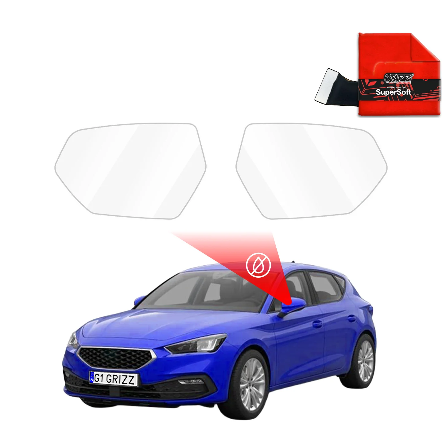 Regenschutzfolie Grizz Protector für Außenspiegel - Seat Leon (2022-2025)