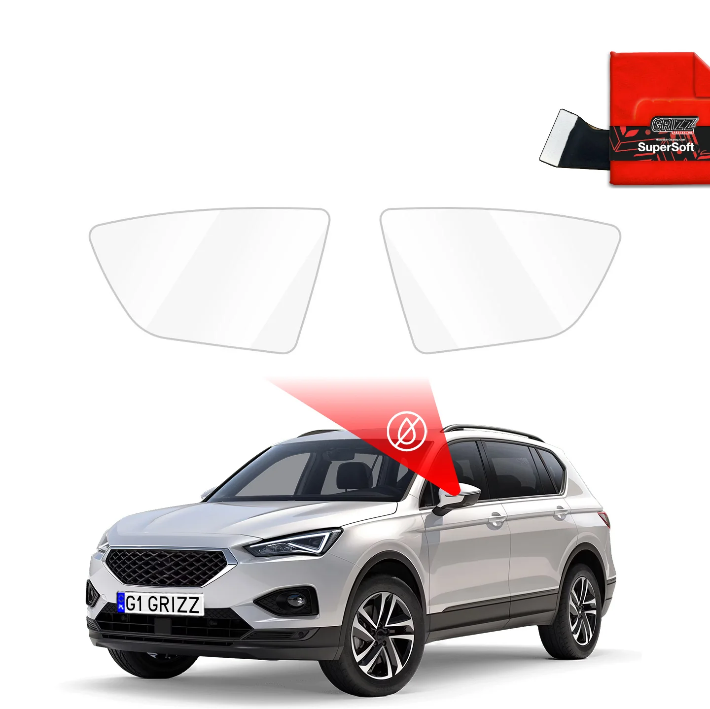 Regenschutzfolie Grizz Protector für Außenspiegel - Seat Tarraco (2017-2024)