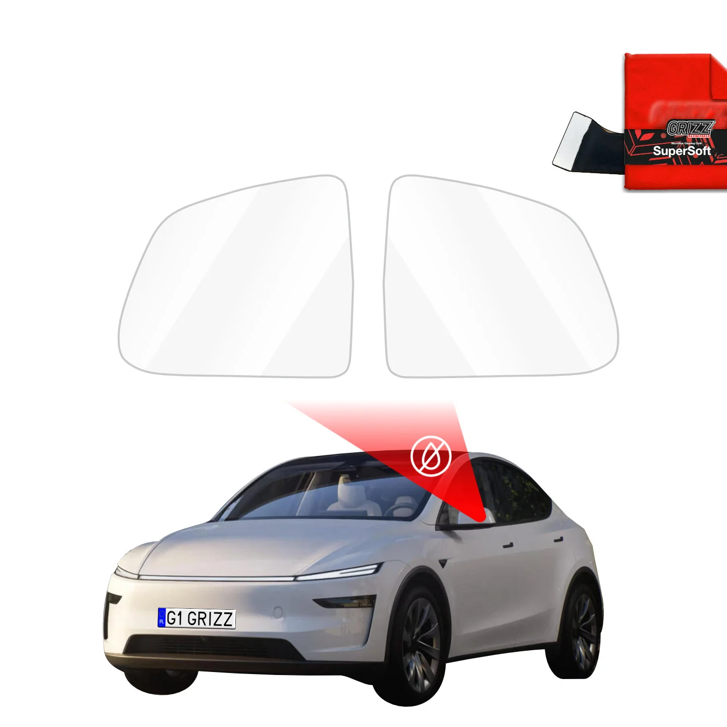 Regenschutzfolie Grizz Protector für Außenspiegel - Tesla Model Y Juniper (2024-2025)