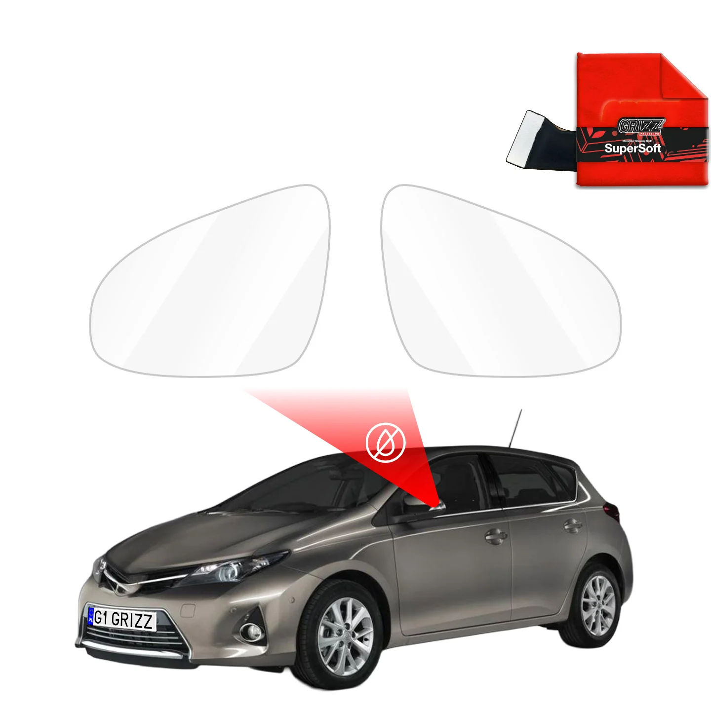Regenschutzfolie Grizz Protector für Außenspiegel - Toyota Auris (2012-2018)