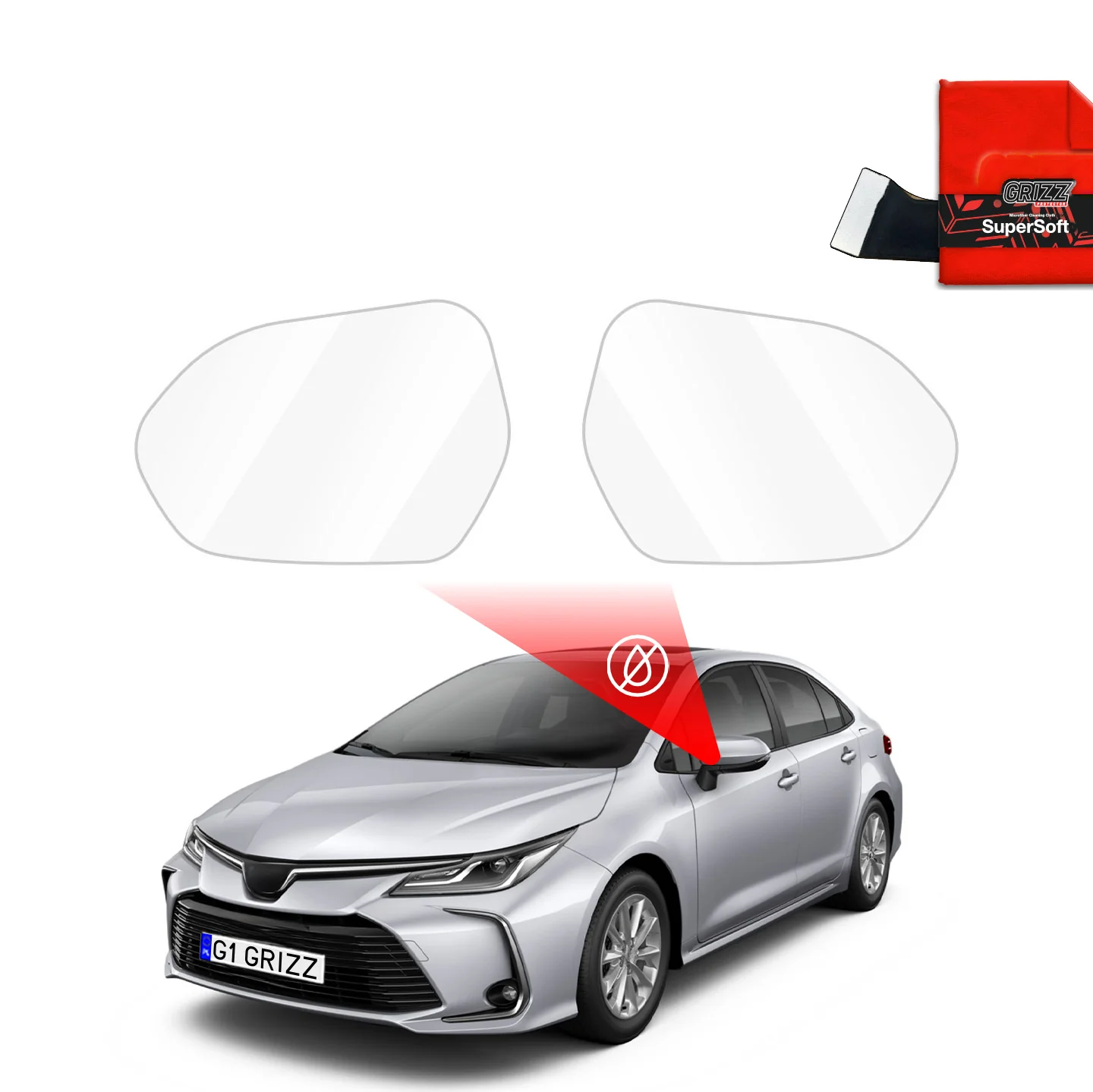 Regenschutzfolie Grizz Protector für Außenspiegel - Toyota Corolla (2018-2022)
