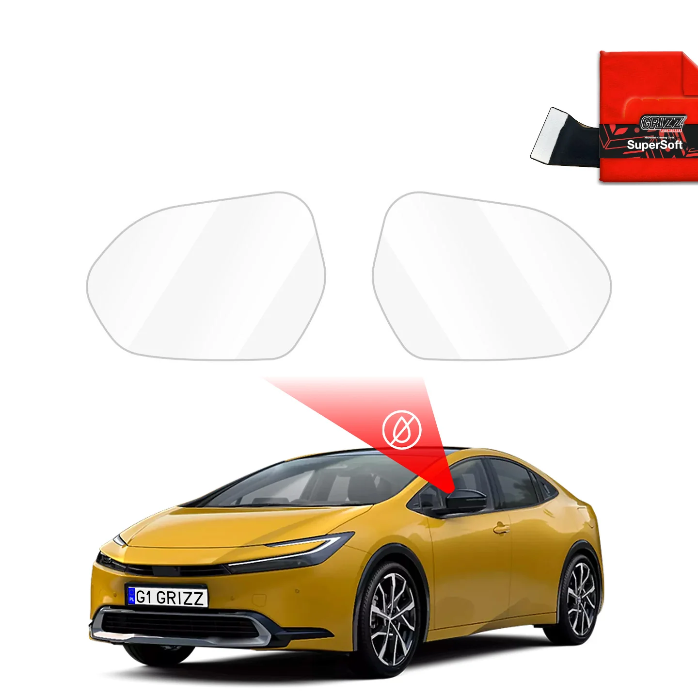 Regenschutzfolie Grizz Protector für Außenspiegel - Toyota Prius (2022-2025)